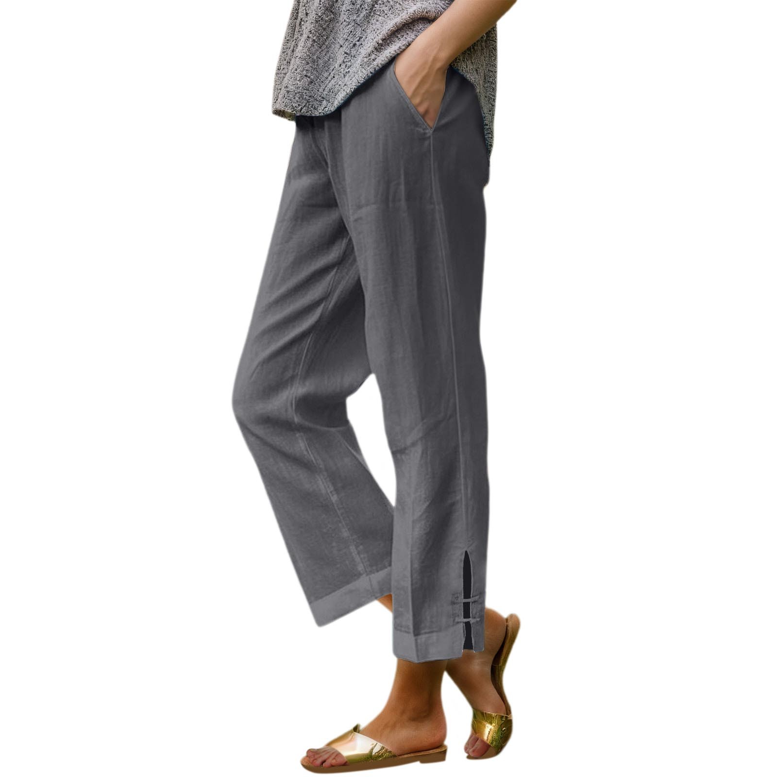 Pantalones casuales de pierna recta para mujer: cómodos pantalones para el día a día, las vacaciones y el senderismo
